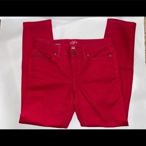 LOFT red Modern Skinny Denim Jeans